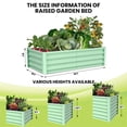 thumbnail image 2 of Raised Garden Bed Set of 2, Galvanized Raised Garden Bed, Outdoor Large Planter Raised Beds Open Base with Safety Edge and Glove for Vegetables Flowers Ground Planter, 2 of 9