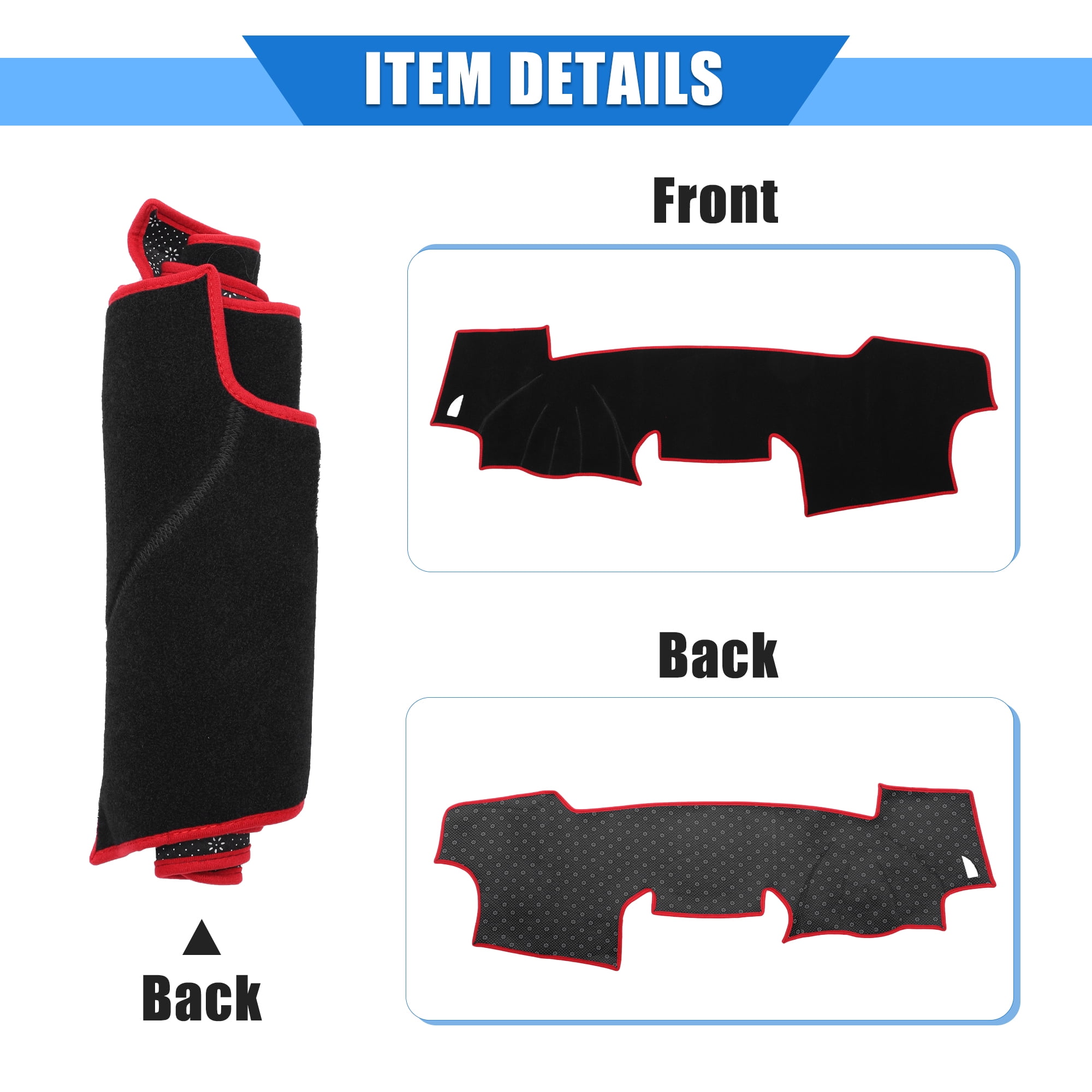 Unique Bargains Dashboard Cover for Toyota RAV4 2001-2012 Protective Polyester Mat Yellow