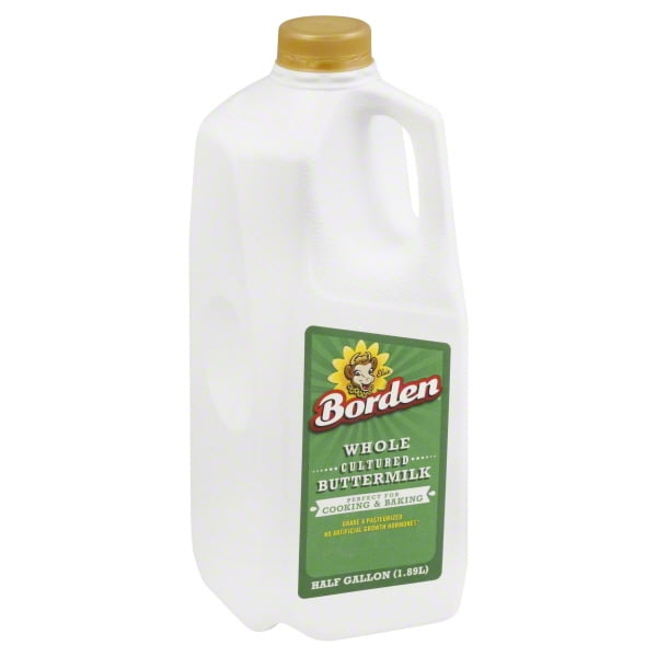 Borden Whole Cultured Buttermilk, Half Gallon