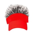 thumbnail image 3 of Sombrero de pelo para hombres novedoso sombrero de béisbol único para regalos de cosplay al aire libre hombres mujeres Gris, 3 of 8