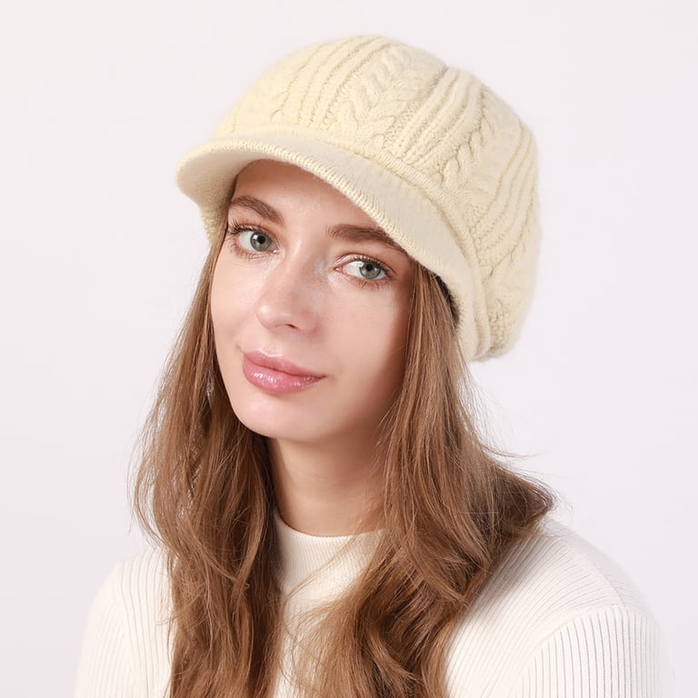 Winter Beanie Knit Hat for Women Fleece Lined Knitted Snow  display picture 2