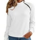 thumbnail image 2 of Blusas para mujer,Sudadera informal de manga larga holgada para mujer, moderna, sin capucha, mezcla de algodón suave, cómoda para usar en casa, sopatenor, 2 of 7