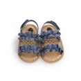 thumbnail image 4 of Faithtur Baby Girls Summer Sandals Anti-Slip Soft Sole Ruffle Flat Shoes, 4 of 9