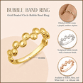 thumbnail image 2 of 14k White Gold Beaded Circle Bubble Band Ring (Size 4.5), 2 of 5
