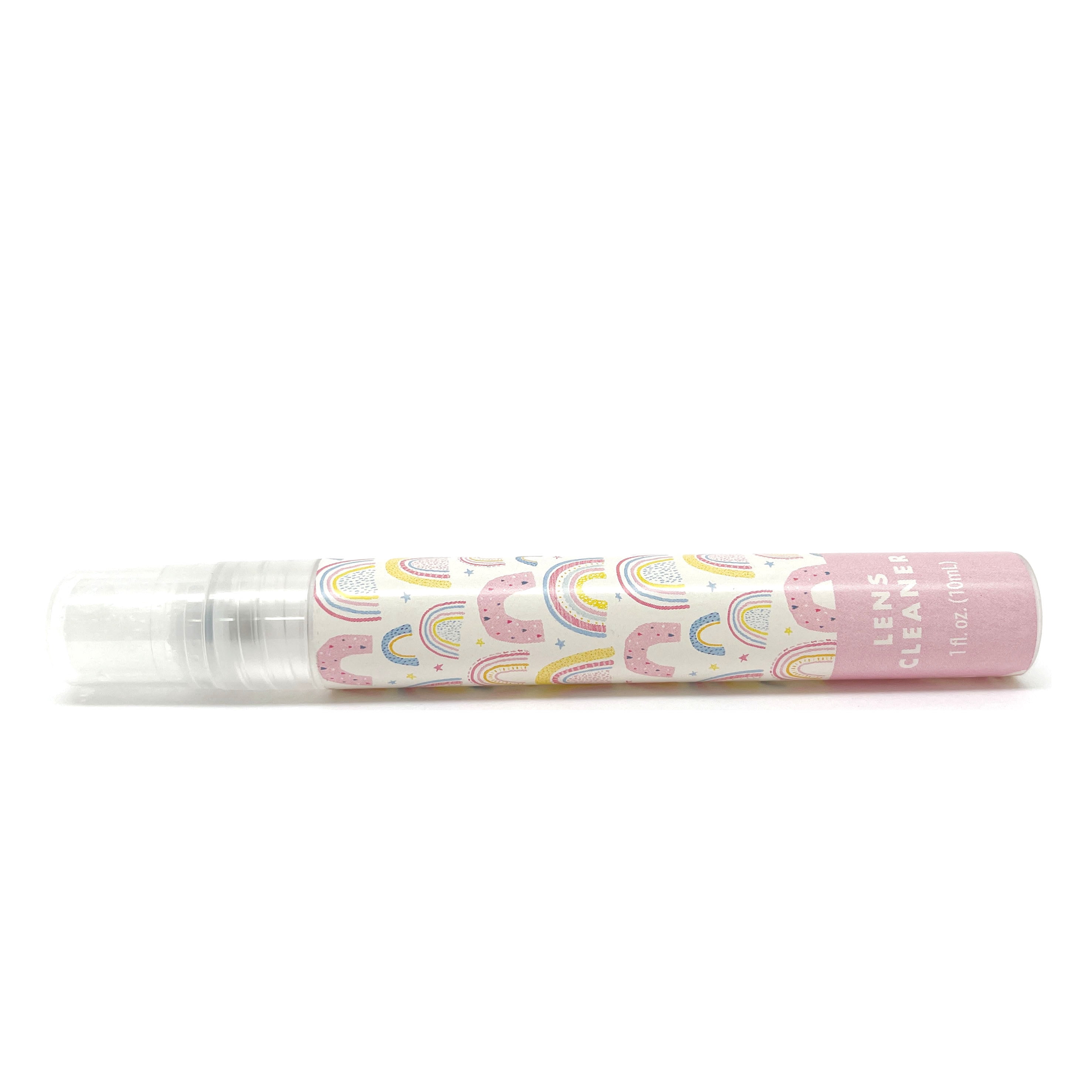 Abstract Rainbow Eyewear Polycarbonate Case Bundle with Cleaning Spray and Cloth, Pink
