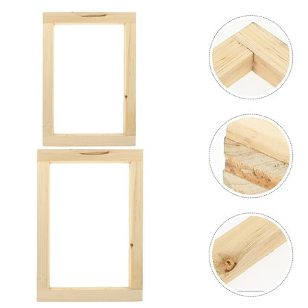 Worgeous Beige Wooden Frame for Decoration Easy Use TShirt Handbag and Tote Bag 2Pcs