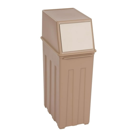8 Gallon Trash Can, 8 Gallon Slim Kitchen Trash Can Slim Trash Can with Lid Tall & Narrow Trash Bin 8 Gallon Garbage Can for Home, Kitchen, Light Coffee