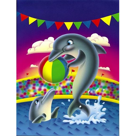 Dolphins Performing for the Crowds Flag Garden Size