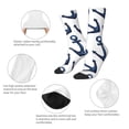 thumbnail image 3 of Vsdgher Navy Blue Anchor Crew Socks for Men & Women, Breathable Casual Athletic Ankle Socks, 3 of 6