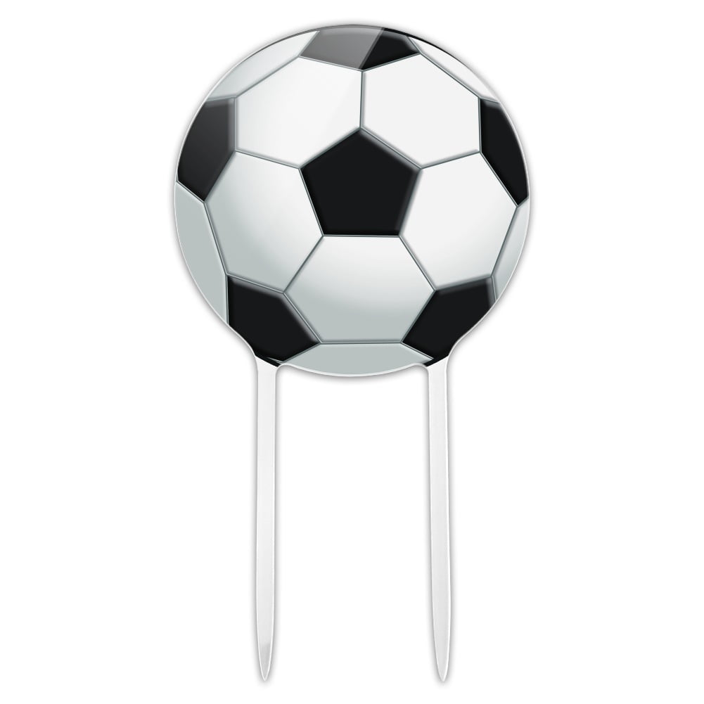 8pcs Soccer Football Cake Topper Player Decoration Tool & 1 Pcs 3d Half  Round Ball Shaped Football