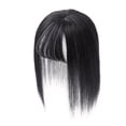 thumbnail image 2 of Pelucas con flequillo para mujer, peluca ondulada suelta, moda femenina, natural, transpirable, invisible, sin costuras, peluca de bloque de cabello, 35 cm, marrón oscuro, 2 of 2