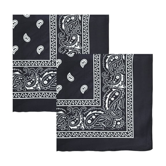 Motique Accessories Polyester Paisley Bandanas, Set of 2