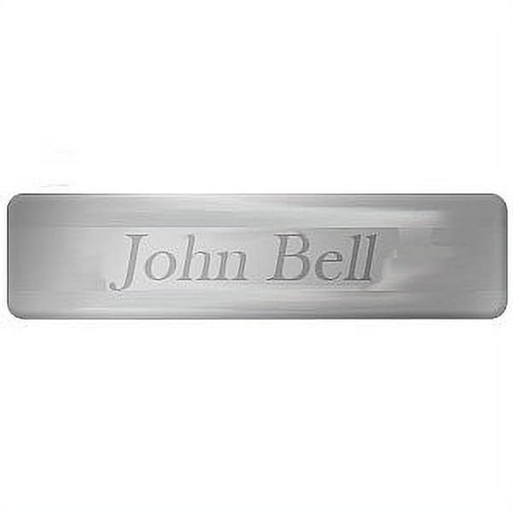 RECTANGLE engravable aluminum 2  xone-half inch   self-stick name plate