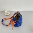 thumbnail image 2 of Bolso Bandolera Acolchado para Mujer Con Correa Cuerda Trenzada Diario () Azul, 2 of 5