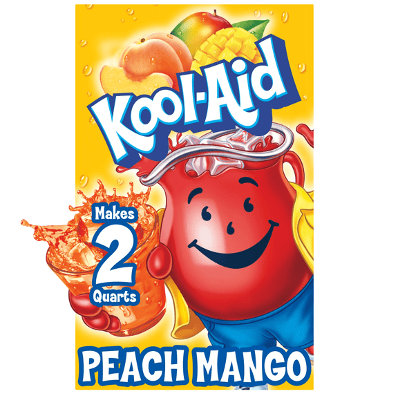 Kool-Aid Soft Drink Mix Peach Mango Unsweetened, Caffeine Free 0.14 Oz., (12 Pack Rare Limited)