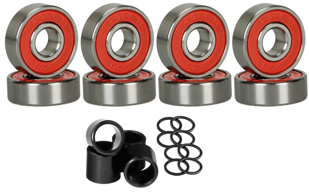 BONES REDS Skateboard Bearings 8Pack 8mm Precision Size 608 Standard