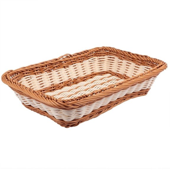 ibasenice Rustic Woven Storage Basket for Fruit, Vegetables, Bread, and Food - Pastoral Style Organizer for Kitchen and Home