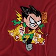 thumbnail image 2 of Teen Titans Go Robin Women's T Shirt, Cardinal, Medium, 2 of 6