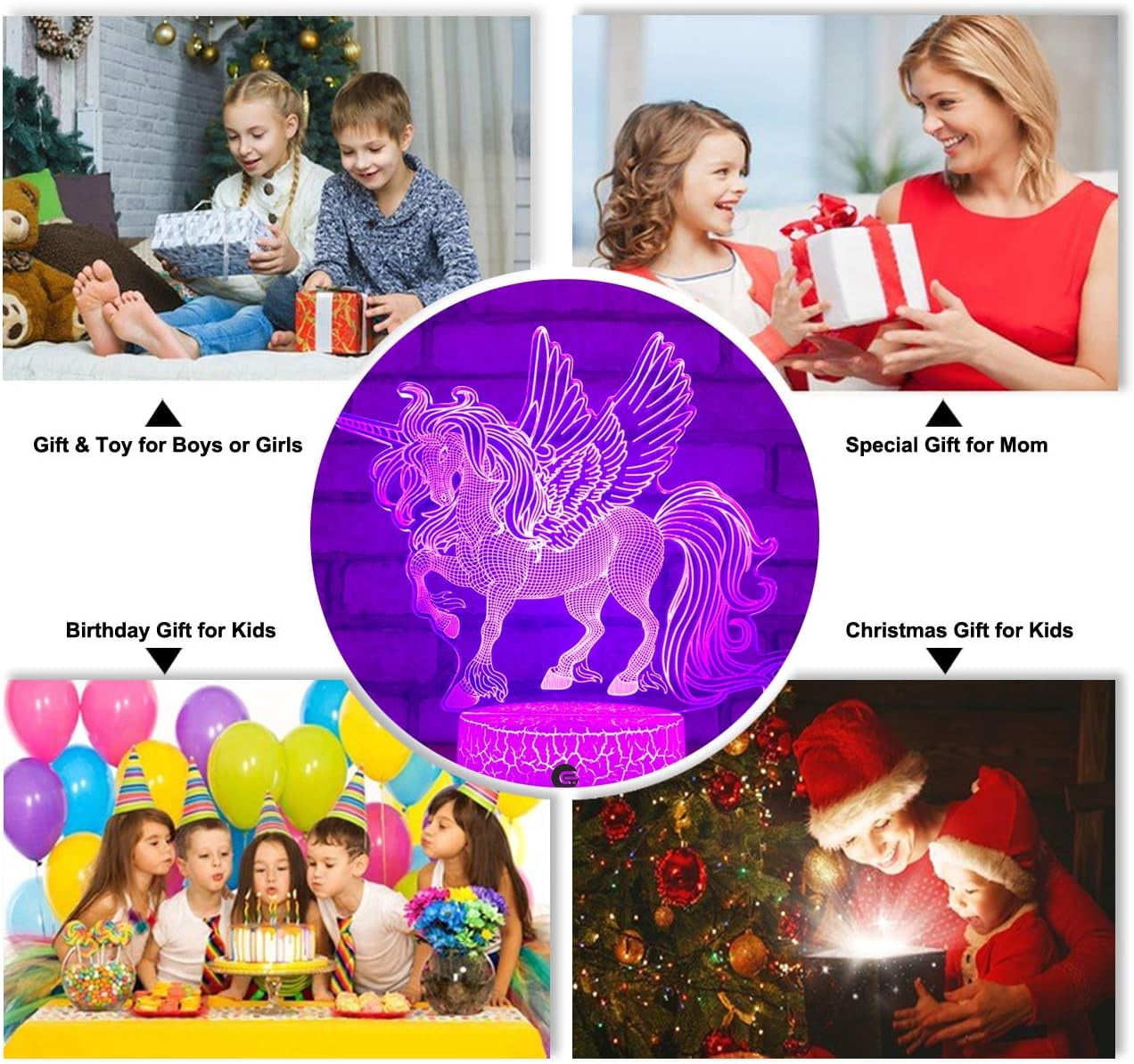 HEXNNHA 3D Night Light for Kids, The Avengers Heroes 3D Illusion Lamp with Remote & Smart Touch 16 Changeable Colors for Children's Room Decoration Christmas Birthday Gift MW525-044