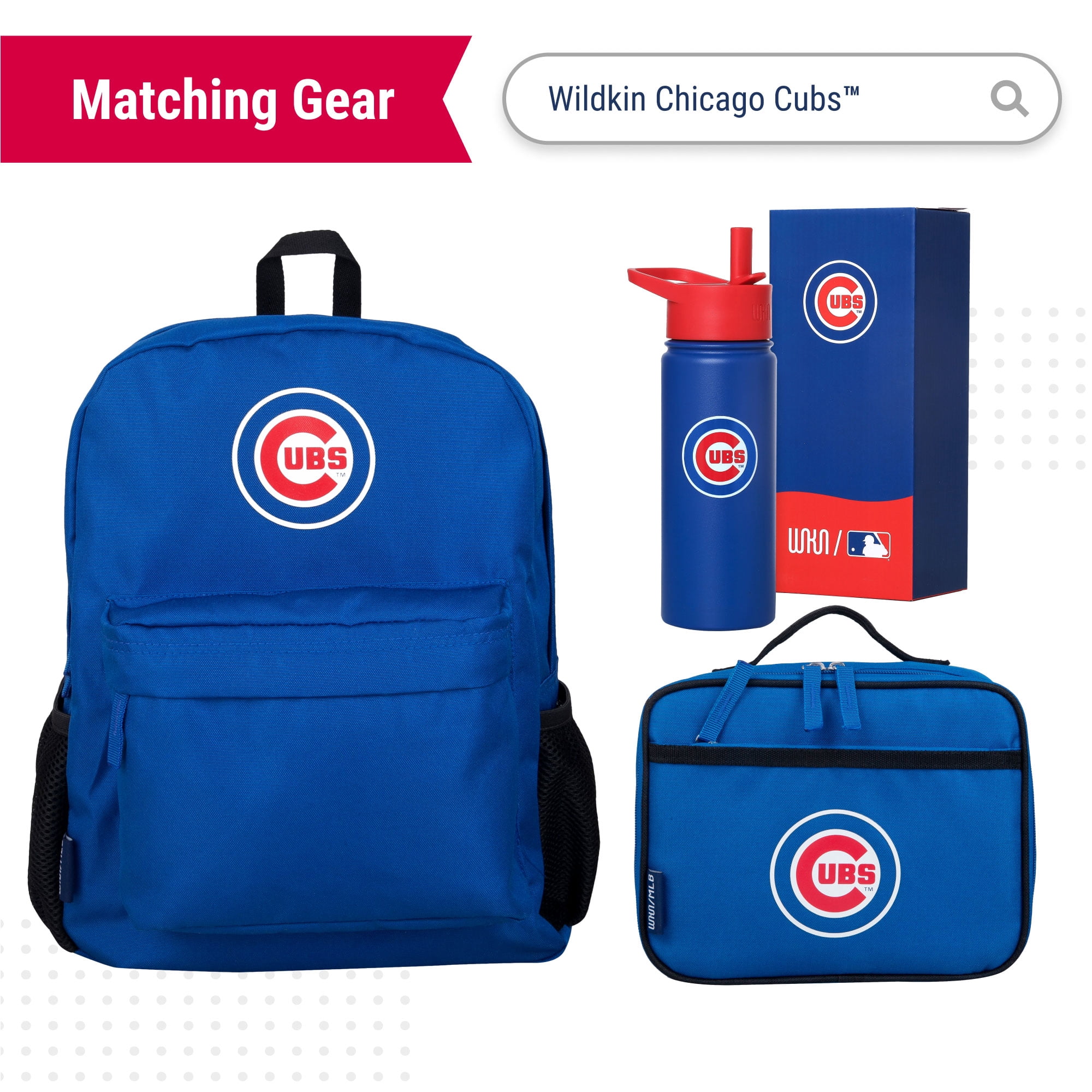 Chicago Cubs™ MLB 18 oz Insulated Steel Water Bottle with Flip-Up Straw Lid