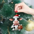 thumbnail image 2 of Adornos para árbol de Navidad Adornos navideños Vaca baloncesto Adornos acrílicos para árbol de Navidad Adornos anuales Adornos vaca baloncesto Para colocar en el árbol de Navidad, 2 of 5