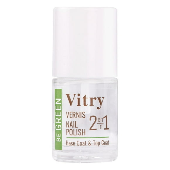 Vitry Be Green Vernis à Ongles 2 en 1 Couche de base & Couche de Finition