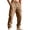 Khaki, variant on Rrxhxhs Cargo Pants for Men Solid Color Drawstring Elastic Waist Loose Casual Outdoor Straight Leg Trousers with Multi Pockets,L