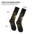 thumbnail image 2 of Lsque Vintage Gold Leaf Skull Pattern Sport Compression Socks for Men & Women 15-20 mmHg Knee High Nurse Pregnant Running Medical and Travel Athletic, 2 of 6
