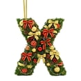 thumbnail image 2 of Christmas Tree Ornaments 2D Acrylic Monogram Pendants With Santa Hat 26 Letters For DIY Crafts And Home Decor, 2 of 5