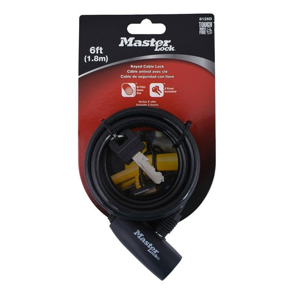 Cable Seguridad Master Lock Acero 8Mmx1.8M