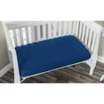thumbnail image 2 of 100% Jersey Knit Cotton Fitted Crib Sheet, For Standard Crib and Toddler Mattresses Solid Navy Soft & Breathable, for Boys and Girls, Size 28"x 52"x 9’’, 2 of 4