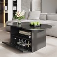 thumbnail image 4 of Sumdeal Table Basse en Forme de Nuage avec Tiroirs de Rangement, Table Centrale Moderne d'Accent pour Salon, Noir, 4 of 8