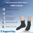 thumbnail image 2 of Buster Brown Women's Socks, 3-Pack, 100% Cotton Bobby Sock, 3 Pairs XL Pastel, Fits Shoe Size 11-12, 2 of 3