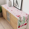 thumbnail image 4 of Valentine's Day Table Runner - 48 Inch Long, Kitchen Dining Table Runner Dresser Scarves, Pink Red Roses Love Heart Eucalyptus Plaid Farmhouse Decor for Coffee Tables Wedding Party Banquet, 4 of 8