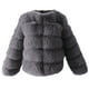 thumbnail image 5 of Chaquetas y abrigos casuales de manga larga sin capucha para mujer, de talla grande, de invierno, cálidos, holgados, con cuello alto, de felpa y pelo, de poliéster., 5 of 5