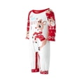 thumbnail image 4 of Conjunto De Pijamas De 2 Piezas Conjunto de pijama familiar de 2 piezas Conjunto informal de manga larga con estampado de alce y pantalones Traje diario Cgtredaw Bebe Rojo 9M para Niño, 4 of 7