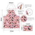 thumbnail image 7 of Pink Cute Dachshund Dog and Love Heart Apron-Garden Aprons for Women with Pockets-Cotton Linen Waterproof Kitchen Cooking Gardening Aprons Adjustable for Kitchen,Cooking,BBQ and Salon 33x27 Inch, 7 of 7