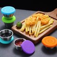 thumbnail image 7 of CSCHome 2 PCS Sauce Cups with Silicone Lid Waterproof and Dustproof Dipping Sauce Cups Individual Round Condiment Cups, 7 of 7