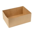thumbnail image 2 of Bio Tek Rectangle Kraft Paper Sandwich / Burger Open Tray - 8 1/2" x 6" x 3 1/2" - 100 count box, 2 of 10