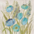 thumbnail image 3 of Vassileva, Silvia 12x12 Black Modern Framed Museum Art Print Titled - Opalescent Floral II Blue, 3 of 5