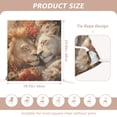 thumbnail image 3 of YAZAOO Chair Covers Set Home Kitchen Lions Resting Flowers Party Decor Seat Back Cover Protector, 3 of 6