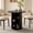 Black, variant on 31.5 Inch Round Dining Table for 2, Versatile Two-Person Kitchen Table with Half-Open Storage Shelf & Sliding Door, Modern Farmhouse Circle Dinner Table for Dining Room, Living Room, Walnut