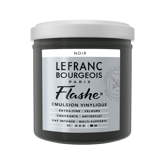 Lefranc & Bourgeois Flashe Matte Artist's Color, 125ml, Black