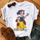 thumbnail image 1 of Camiseta de dibujos animados de Disney para mujer, ropa Y2k de princesa linda, camiseta gráfica Kawaii, de manga corta Camisetas estampadas, camisetas ajustadas, 1 of 5