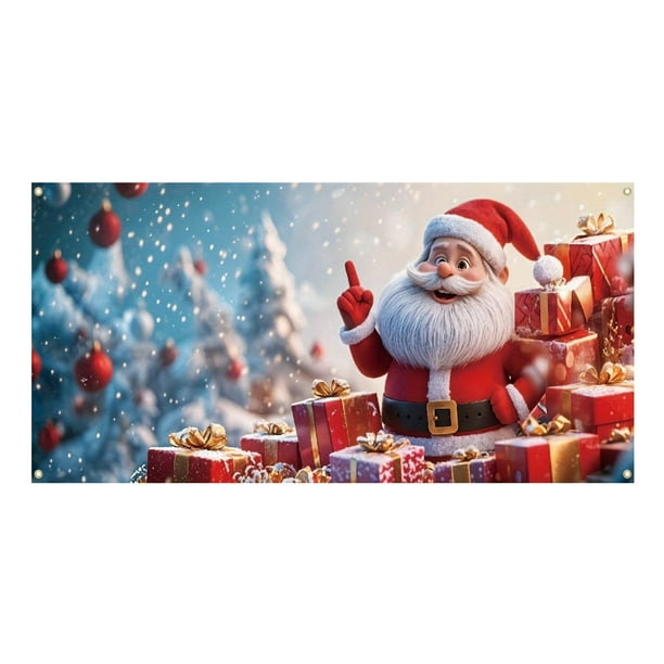 Banderín Navideño Festivo Para El Garaje Con Colores Vivos Diseño Festivo Perfecto Para Los Amantes De Los Coches Garajes Domésticos Fácil De Colgar Material Resistente
