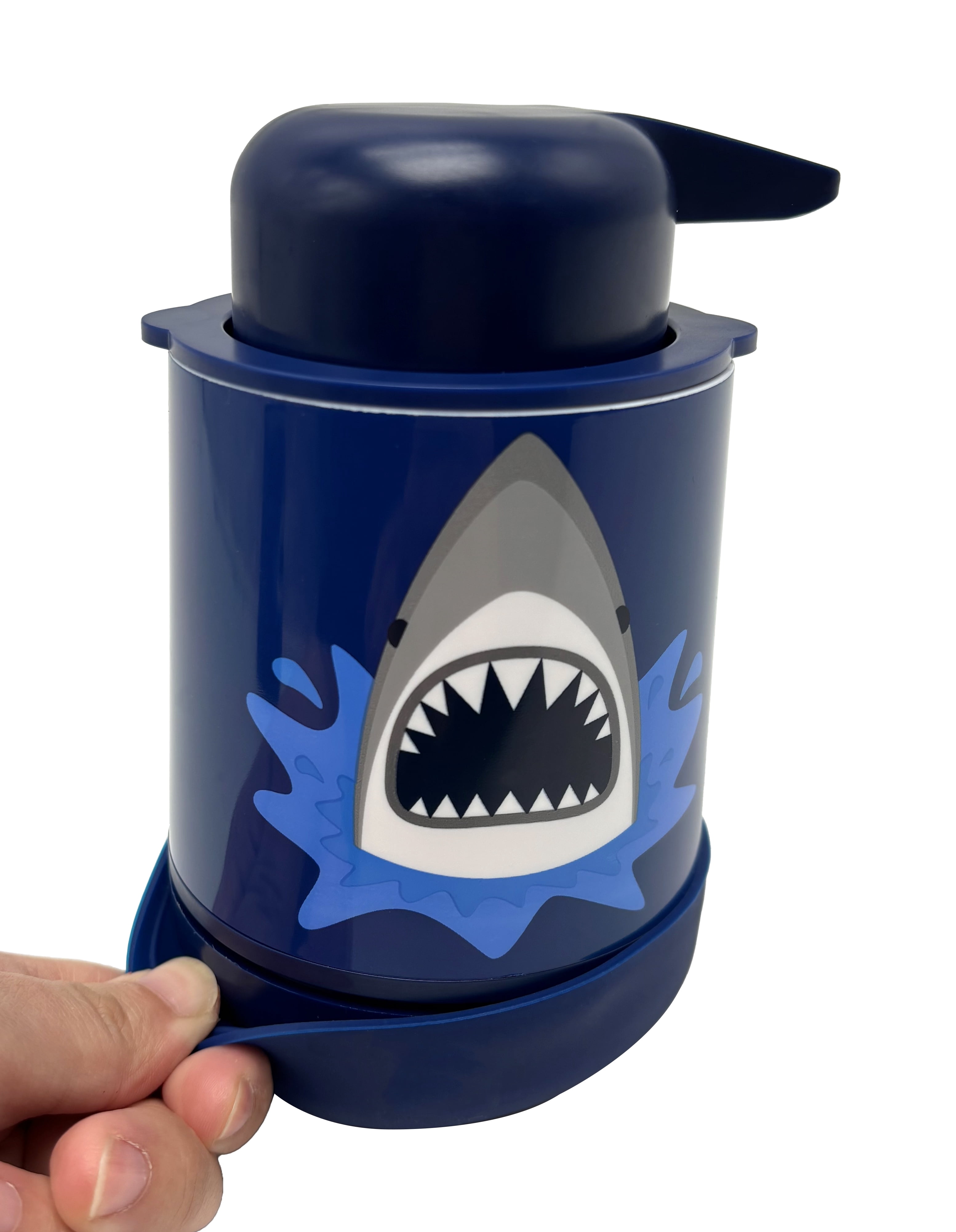 Your Zone Kids Shark Soap Pump with Non-Slip Bottom, 14 oz