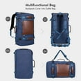 thumbnail image 4 of WITZMAN Large Travel Backpack for Men Canvas Rucksack Carry on Luggage Duffel Bag (A2021 Update Blue), 4 of 10