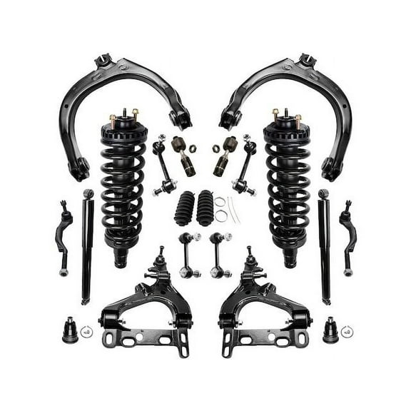 Front and Rear Shock Strut Coil Spring Control Arm Kit - Compatible with 2004 - 2007 GMC Envoy 2005 2006