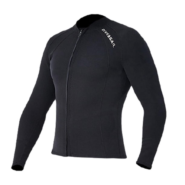 Advancent Hombres Mujeres Chaqueta de secado rápido Traje de neopreno Natación Surf Surf mojado Snorkeling Deportes acuáticos Negro Hombres XXL