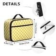 thumbnail image 6 of Yellow and White Checkered Pattern Insulated Lunch Bag Teens,Bento School Lunch Bag for Teens for Work,Picnic or Travel 10.6x7.7x4.3 Inches,12 Can Capacity, 6 of 6